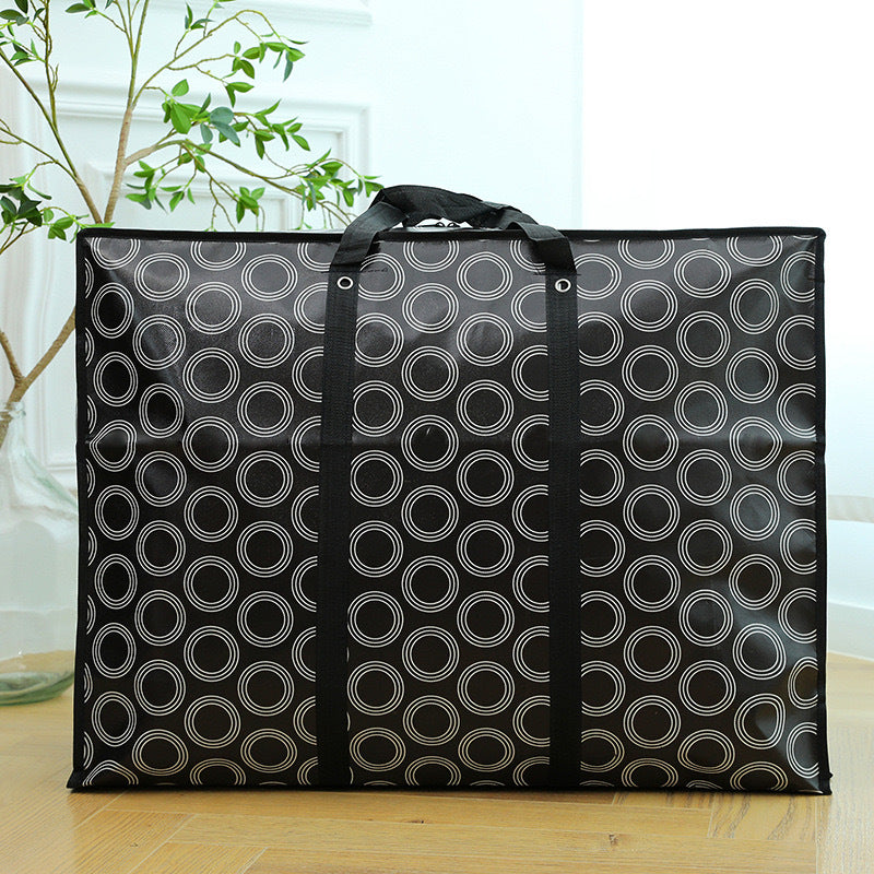 Capacity Woven Thick Color Film Moving Clothes Travel Bags