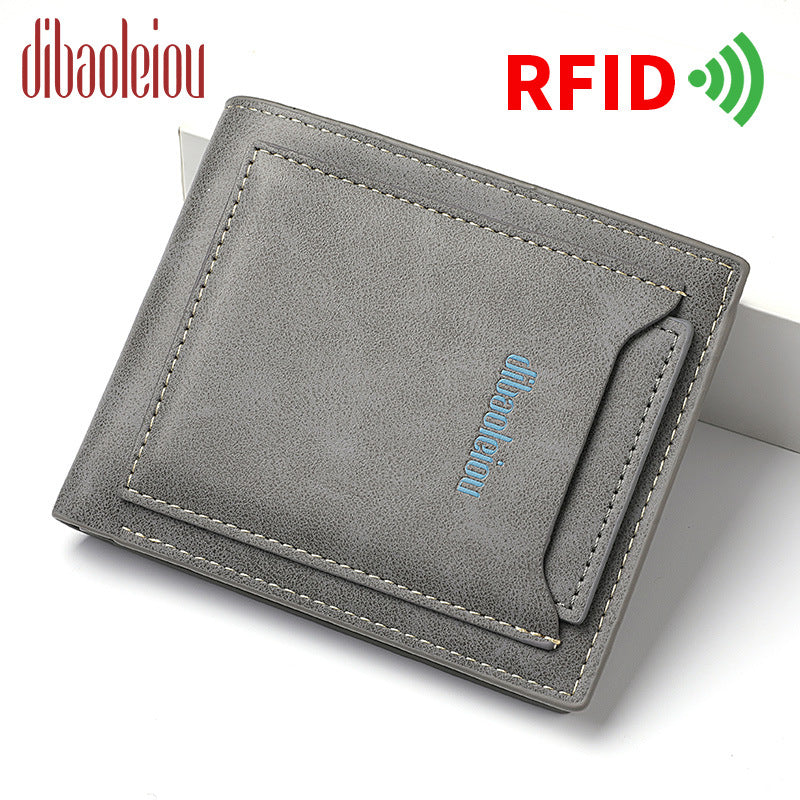 Men's Swiping Retro License Multifunctional Slot Men's Wallets