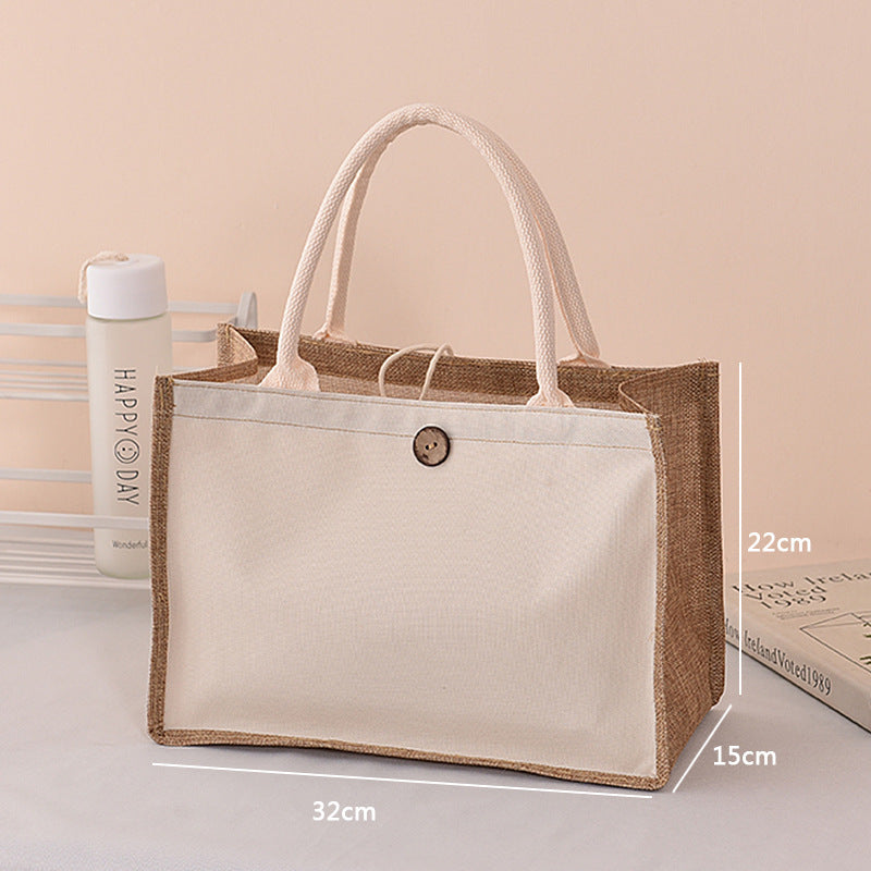 Blank Canvas Painting Jute Cotton Linen Handbags