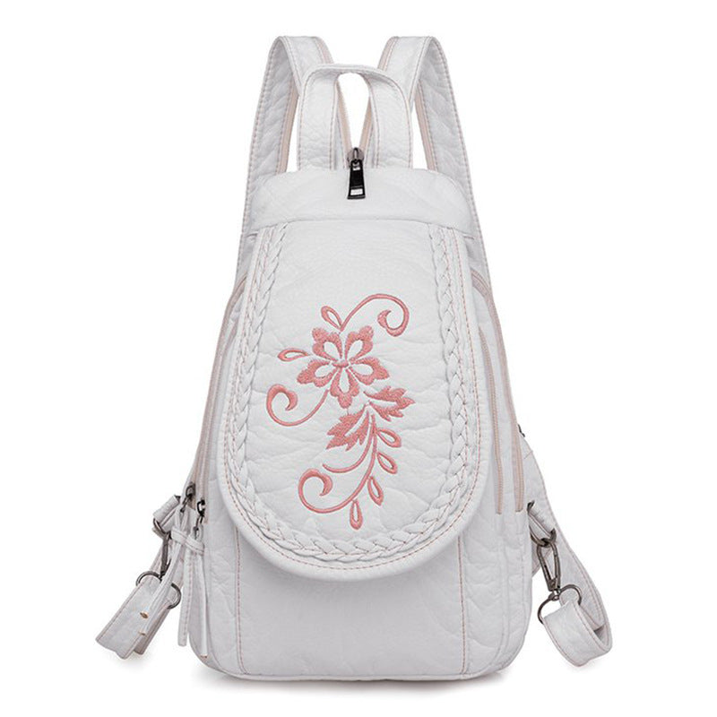 Women's Multifunctional Washed Soft Leather Korean Bags