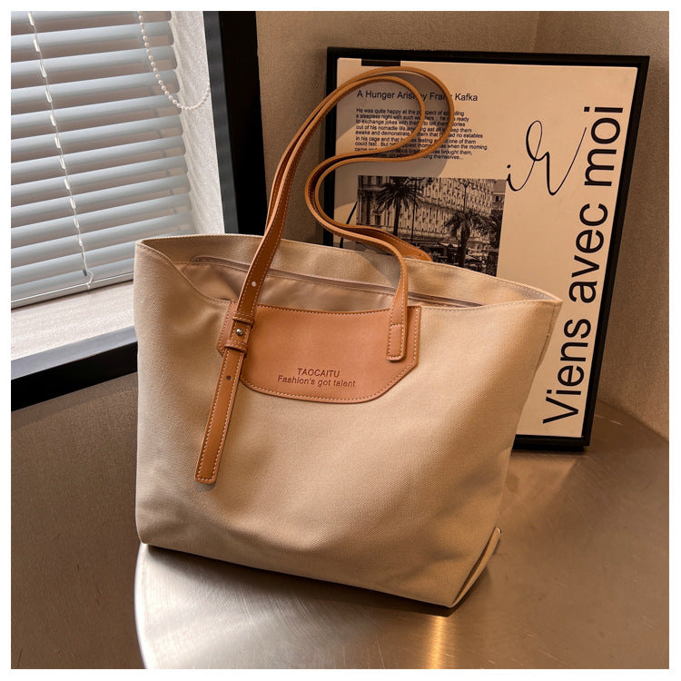 Women's Fashion Simple Canvas Versatile Large Capacity Shoulder Bags