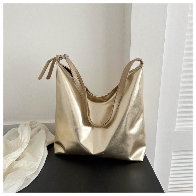 Women's Korean Big Large Capacity Textured Lazy Bags