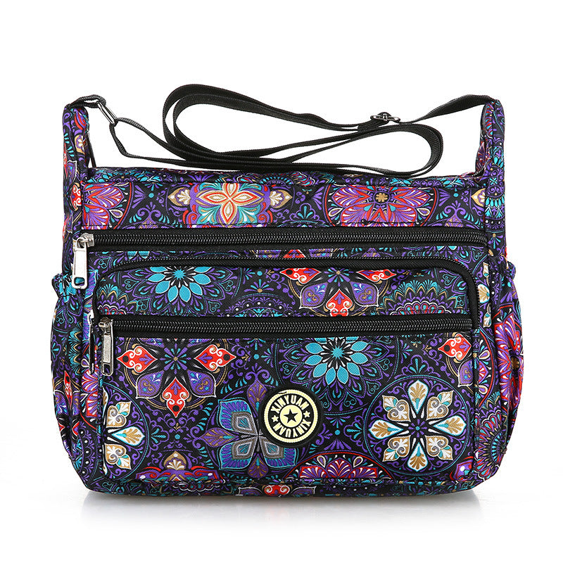 Women's Large Capacity Flower Cloth Oxford Canvas Shoulder Bags