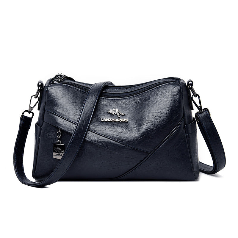 Women's Trendy Soft Leather Korean Style Large Crossbody Bags