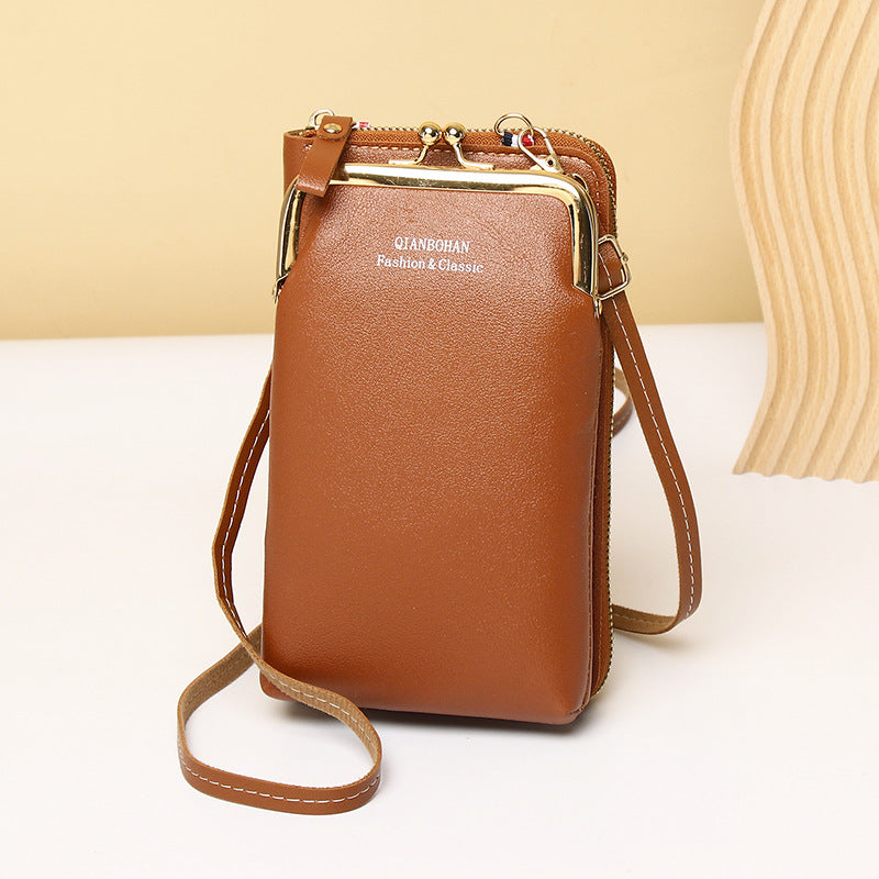 Women's Vertical Model In Shape Leather Integrated Phone Bags