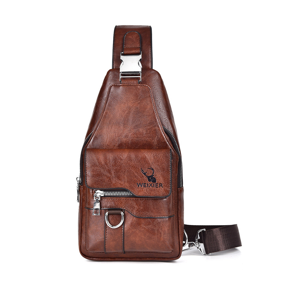 Men's Retro Easy Matching Large Capacity Waterproof Men's Chest Bags