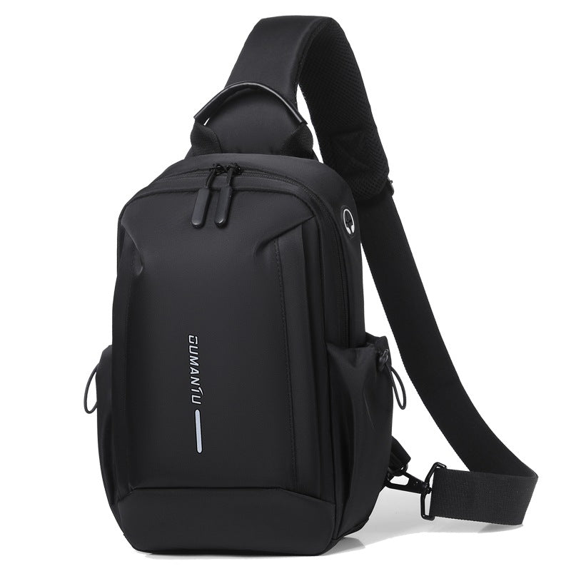 Men's Commuter Gift With Earphone Hole Printable Men's Chest Bags