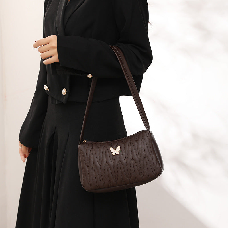 Women's Comfortable Rhombus Underarm Embroidered Fashion Bags