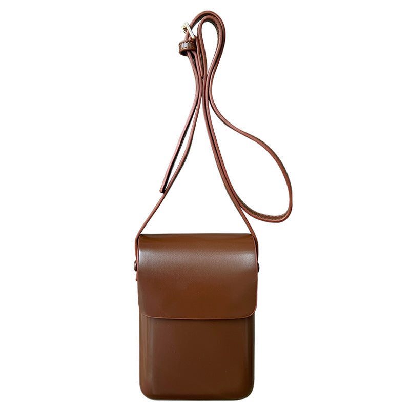 Women's & Men's Vertical Change And Mobile Simple Box Retro High Crossbody Bags