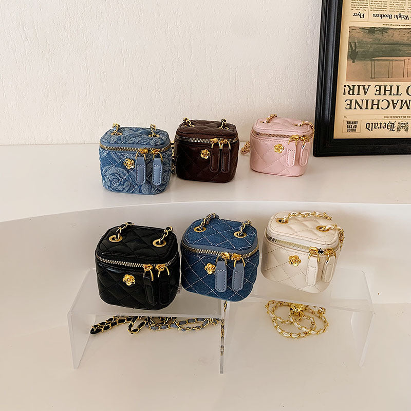 Women's & Children's & Golden Ball Camellia Mini Chic Crossbody Bags