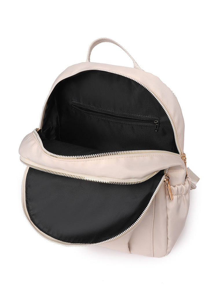 Women's Korean Fashion Nylon Pure Color Large Backpacks