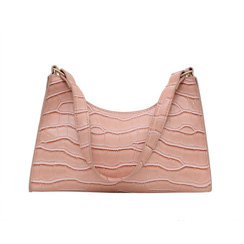 Women's Fashionable Stone Pattern Texture Western Style Leisure Bags