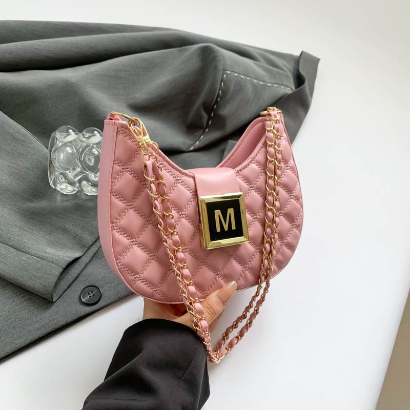Autumn Trendy Retro Moon Simple Western Style Shoulder Bags