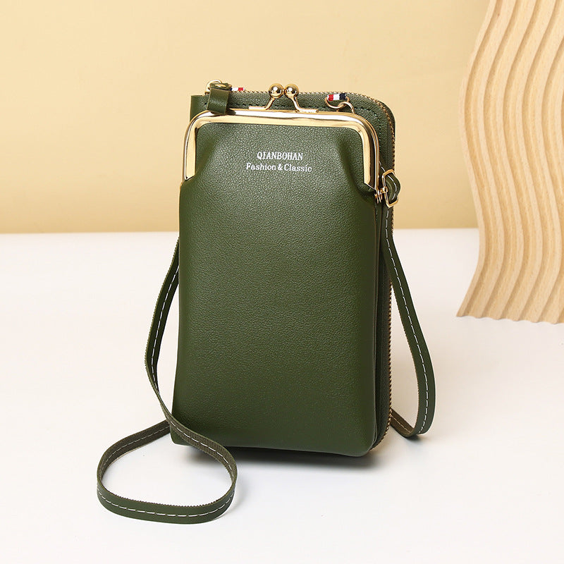Women's Vertical Model In Shape Leather Integrated Phone Bags