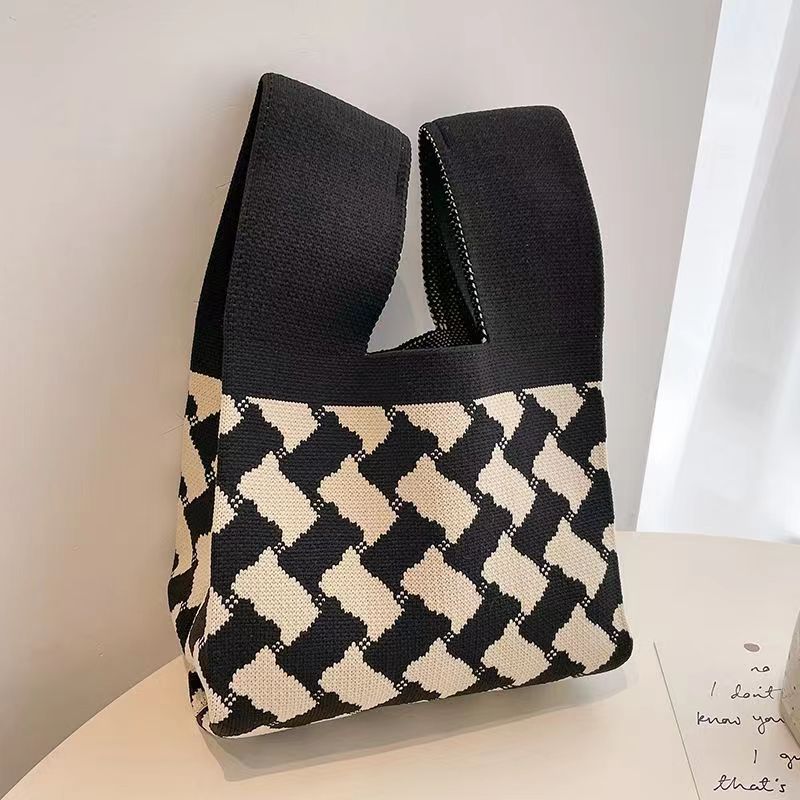 Women's Boat Festival Panda Knitted Wrist Handbags