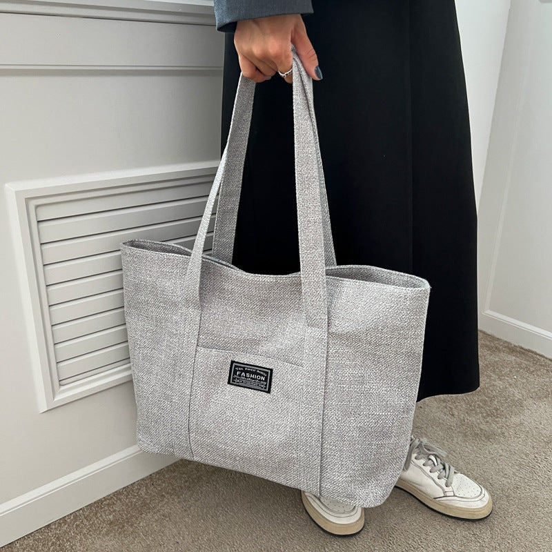 Women's Fashion Portable Shopping Large Simple Outing Shoulder Bags