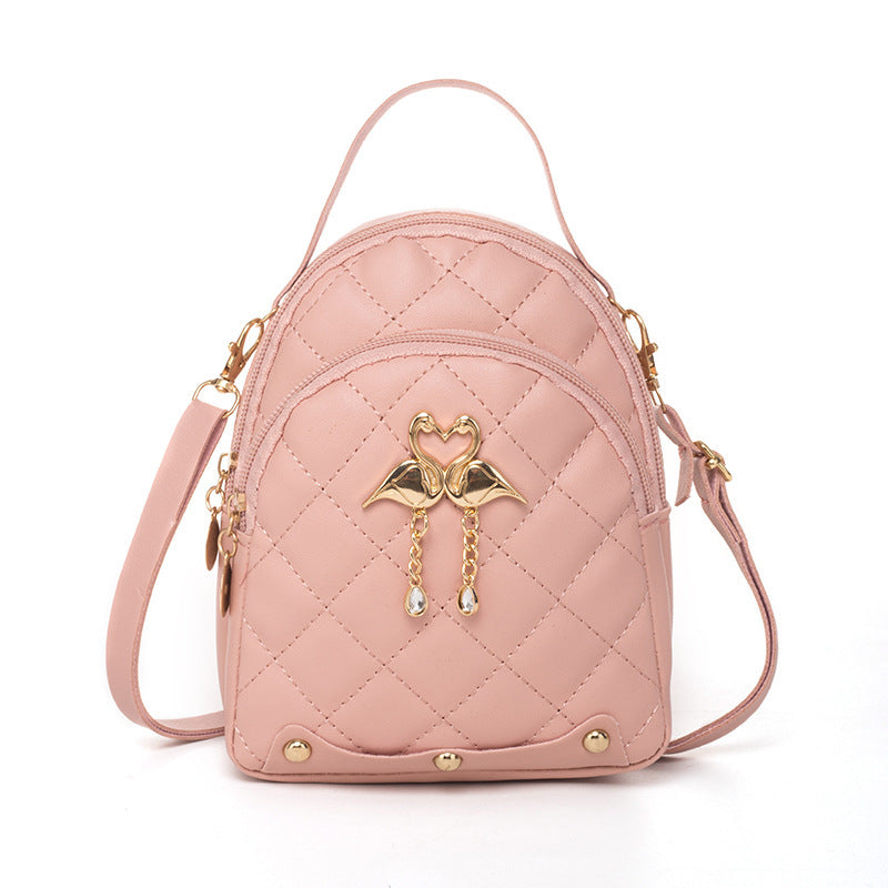 Charming Women's Pretty Rhombus Double Swan Backpacks