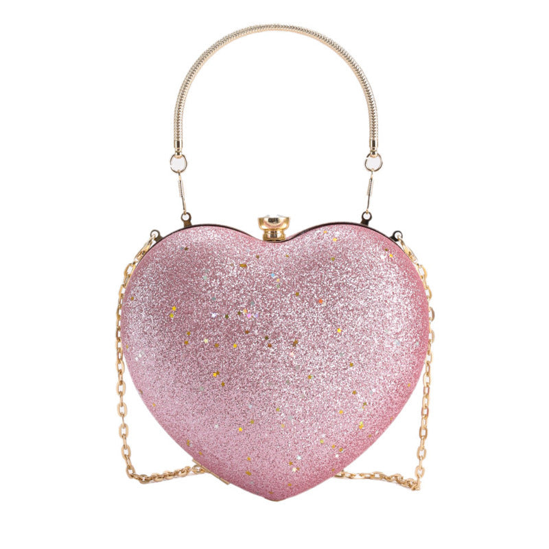 Women's Fashion Trendy Popular Dinner Elegant Heart Shoulder Bags