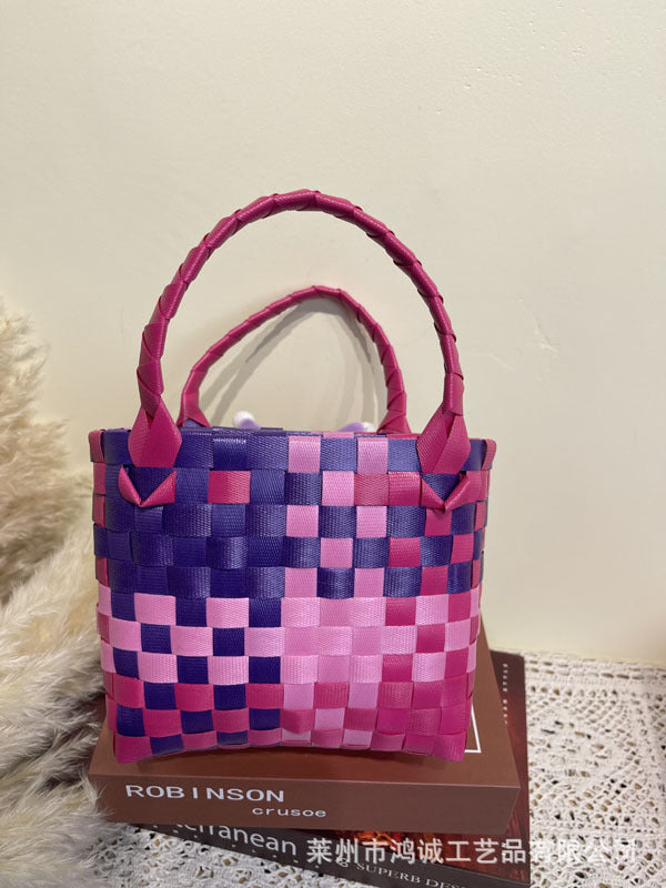 Woven Vegetable Basket Group Building Hand-made Wedding Companion Handbags