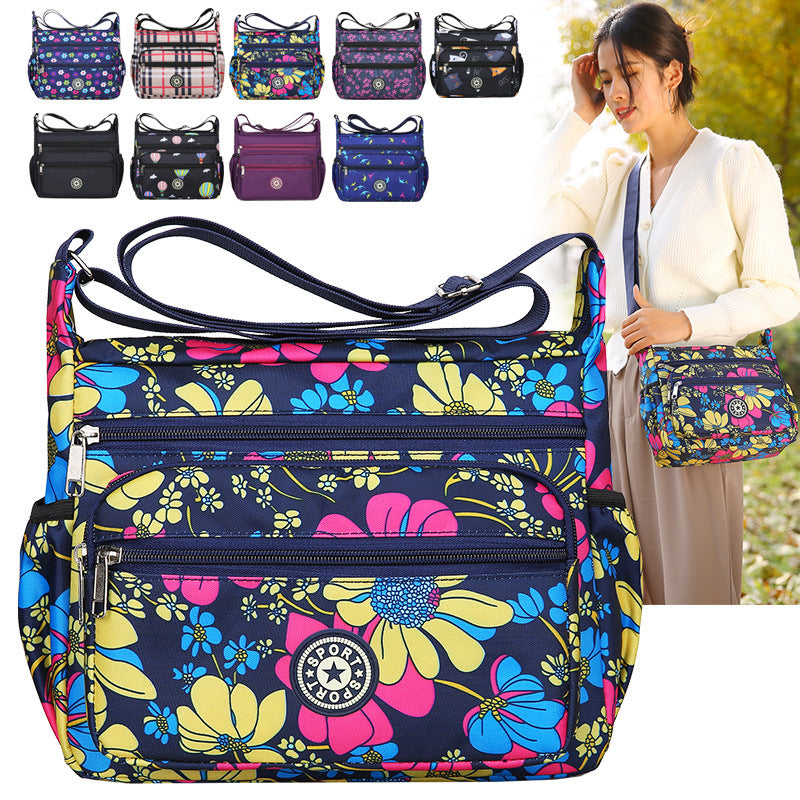 Women's Stall Flower Cloth Oxford Practical Canvas Crossbody Bags