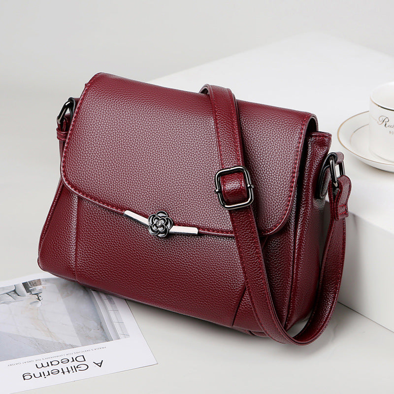 Charming Women's Soft Leather Mother Simple Crossbody Bags