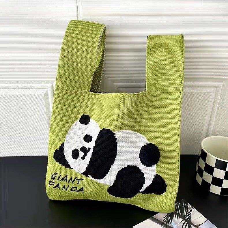 Treasure Series Panda Knitted Cute Souvenir Handbags