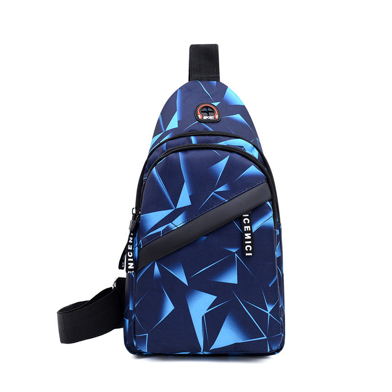 Men's Creative Earphone Outing Leisure Business Men's Chest Bags