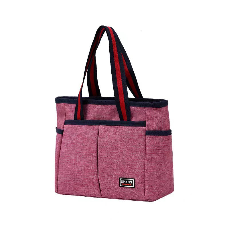Women's Lunch Solid Color Retro Hand White Handbags