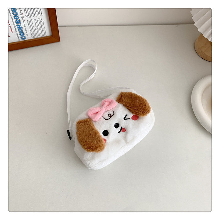 Women's Plush Clow Make-up Cute Birthday Gift Crossbody Bags
