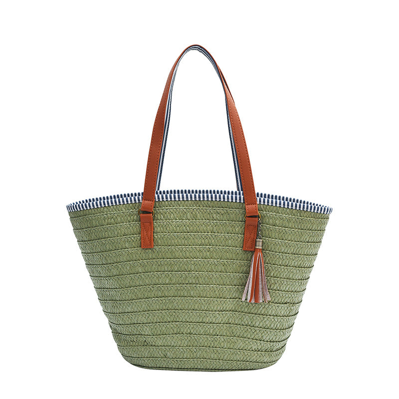 Simple Fashion Straw Large Capacity Versatile Tote Bags