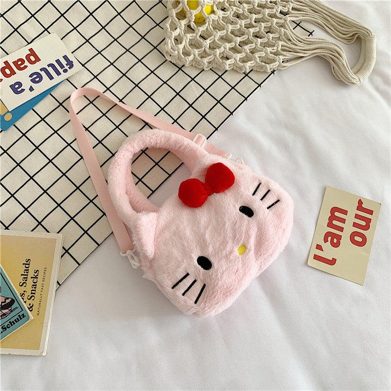 Cat Plush Cute Mobile Doll Birthday Crossbody Bags
