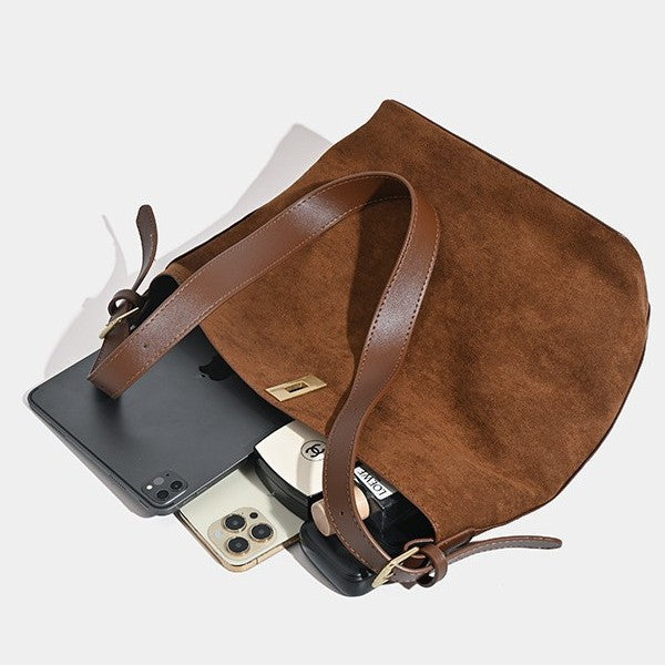 Women's Leisure Commute Large Capacity Suede Summer Women's Shoulder Bag