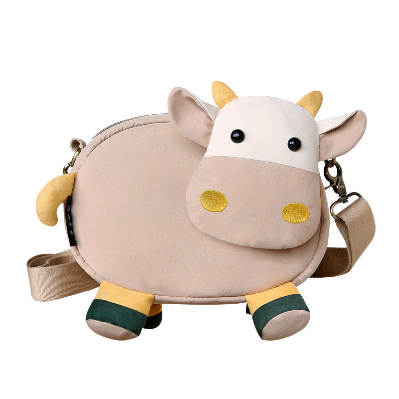 Tricolor Patch Yuan Ye Calf Female Plush Women's Messenger Bag