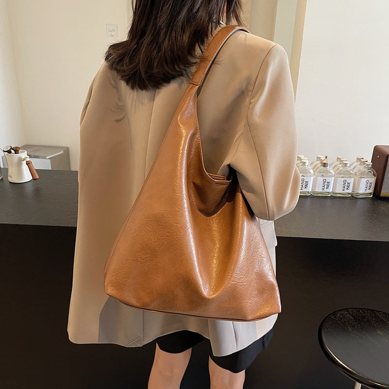 Women's Korean Style Underarm Large Capacity Commuter Shoulder Bags