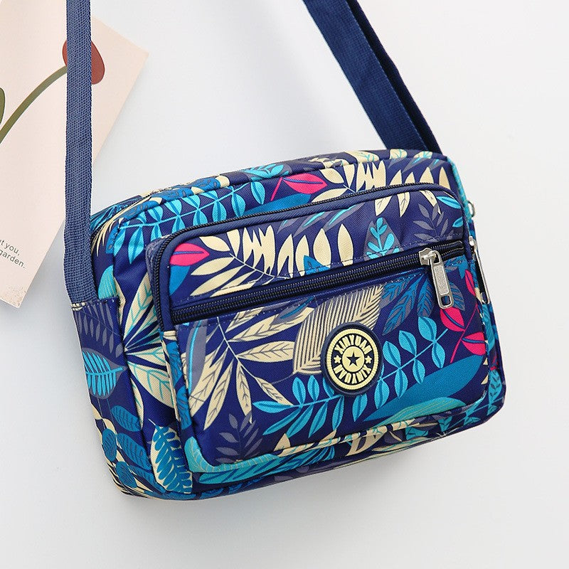 Women's Mother Oxford Cloth Flower Versatile Canvas Crossbody Bags