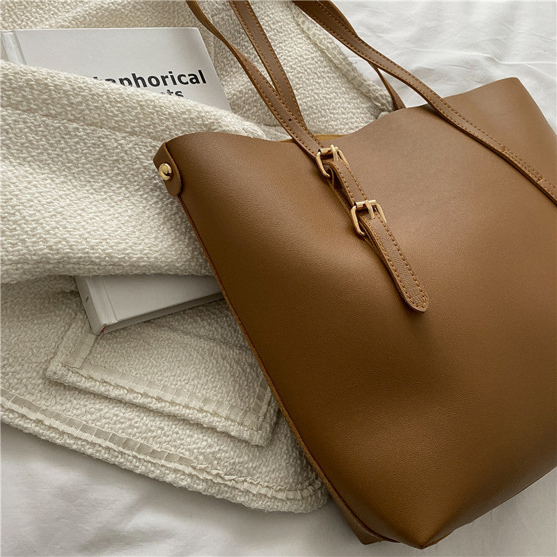 Large Female Fashion Texture Soft Leather Capacity Shoulder Bags