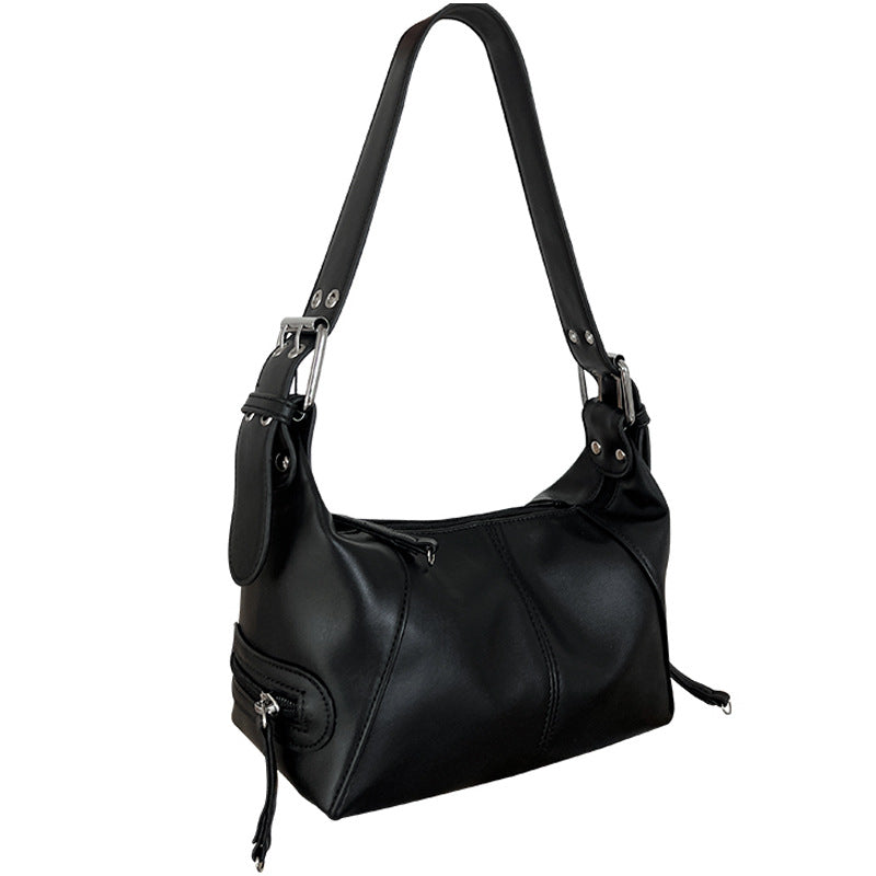 Cool Drag Niche Design Leather Zip One Shoulder Bags