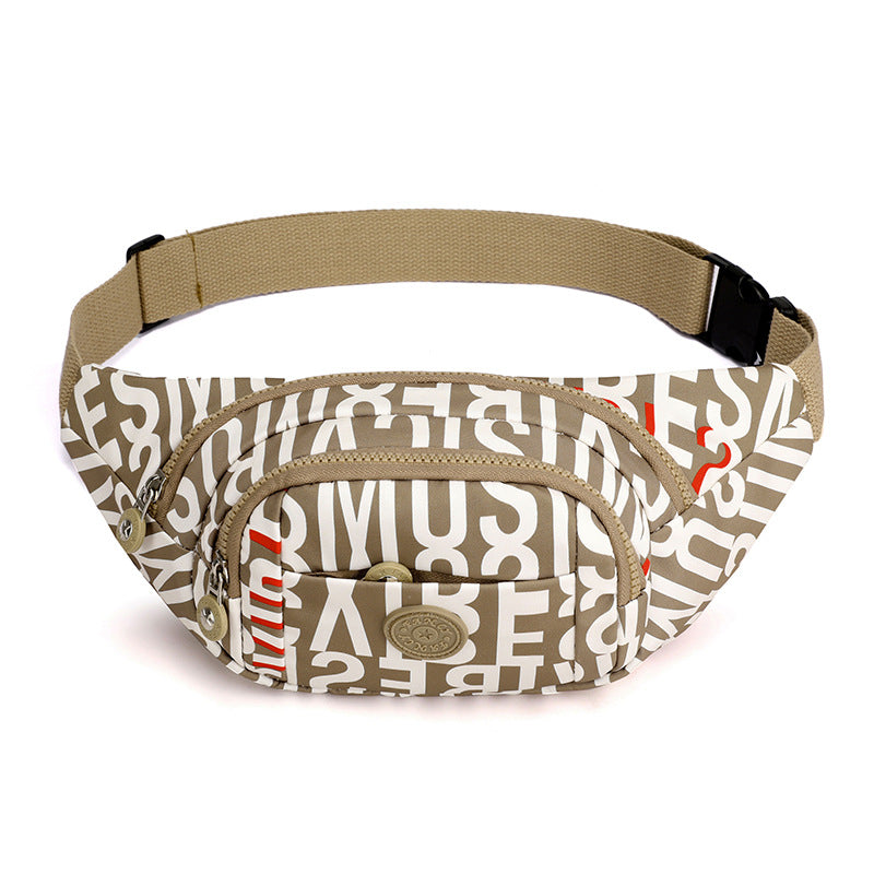 Female Fashion Printed Nylon Fabric Mobile Crossbody Bags