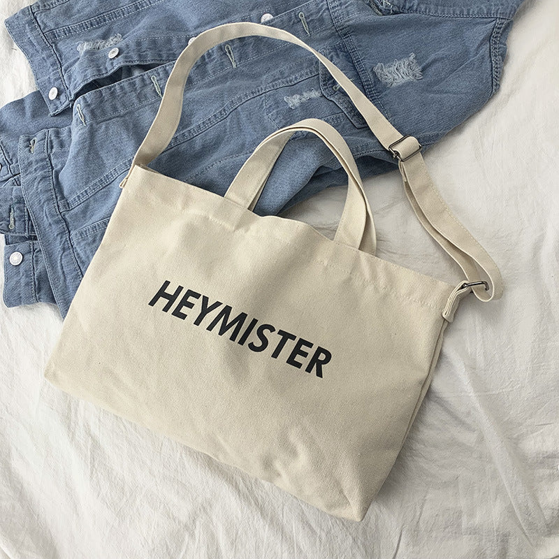Neutral Canvas Street Large Capacity Leisure Shoulder Bags