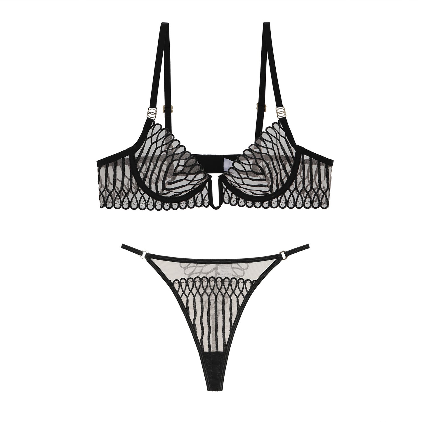 Elegant Graceful Deep Steel Ring Natural Bras
