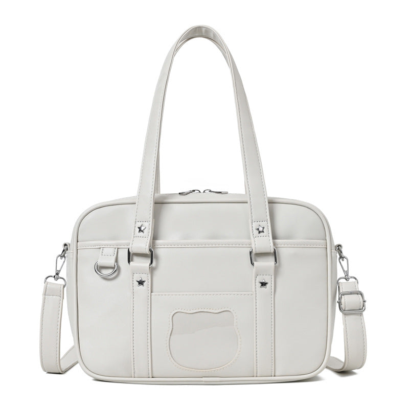 Women's Heart Uniform Style College Commuter Anime Secondary Shoulder Bags
