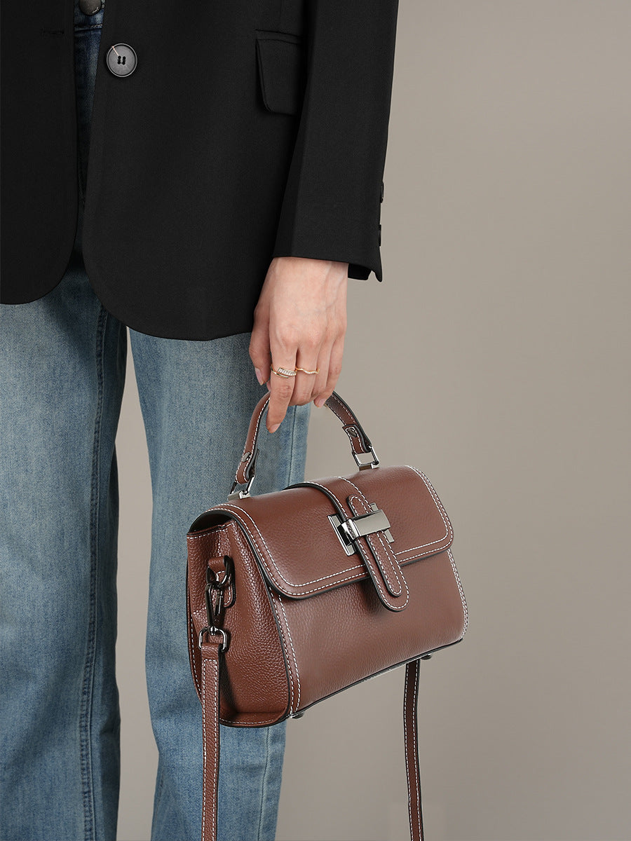 Women's Fashion Trendy Mom Summer Genuine Leather Handbags