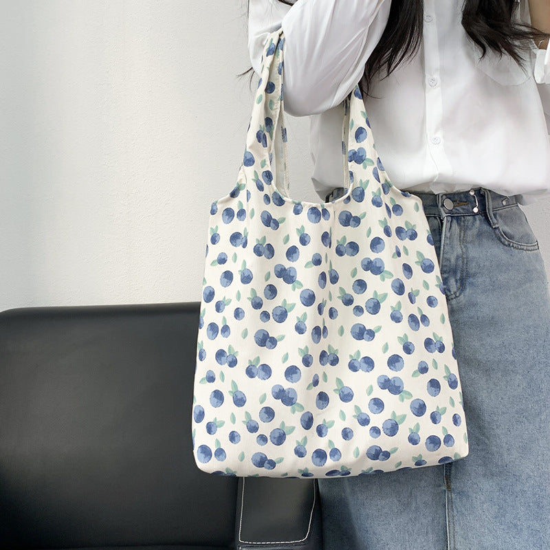 Summer Korean Style Retro Oil Painting Floral Flower Shoulder Bags