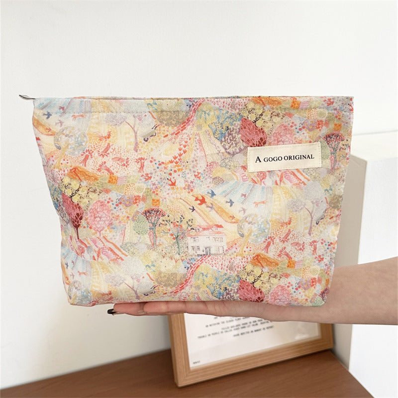 Fresh Oil Painting Printing Gentle Large Capacity Bags