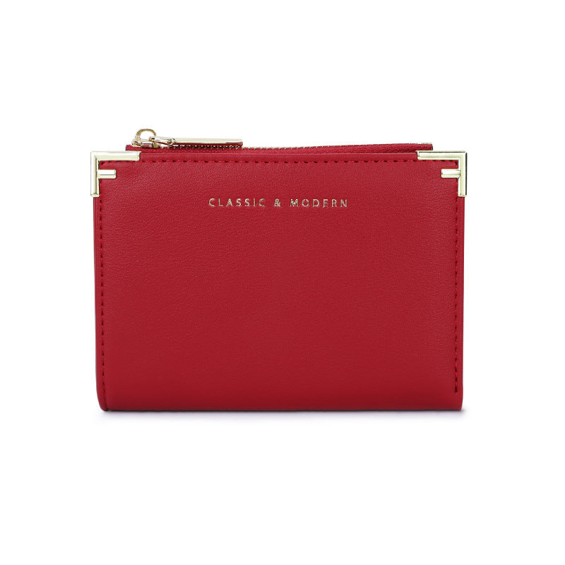Fashion Short Female Korean Simple Two Ladies Wallet