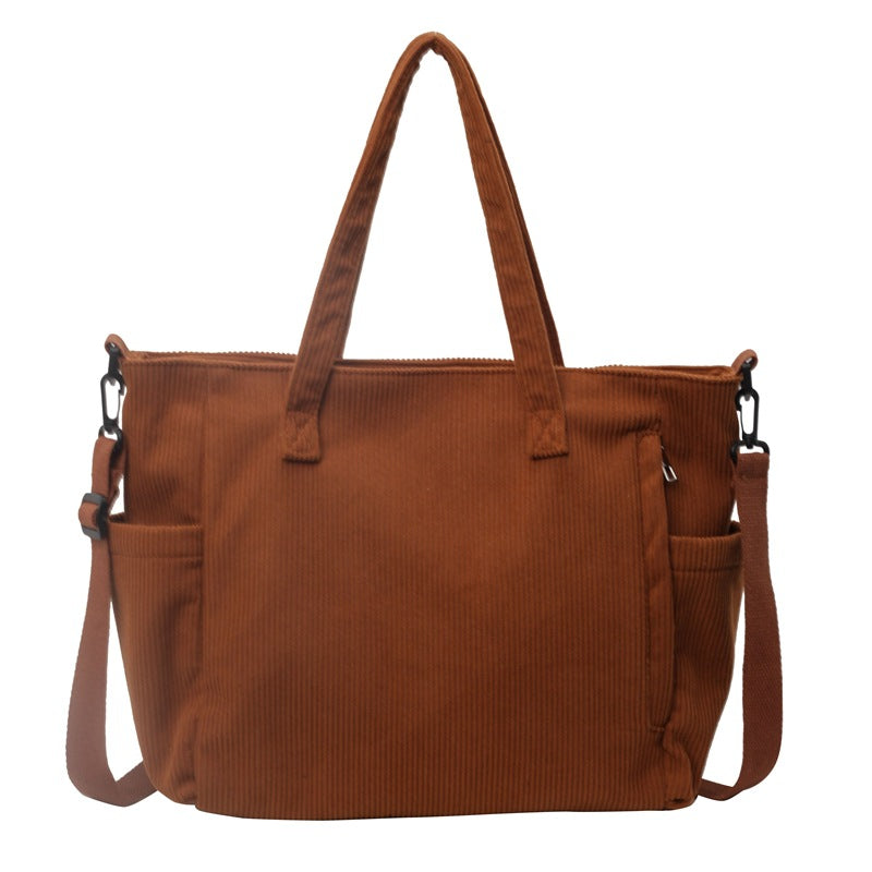 Cool Corduroy Female Commuter Large Capacity Bags