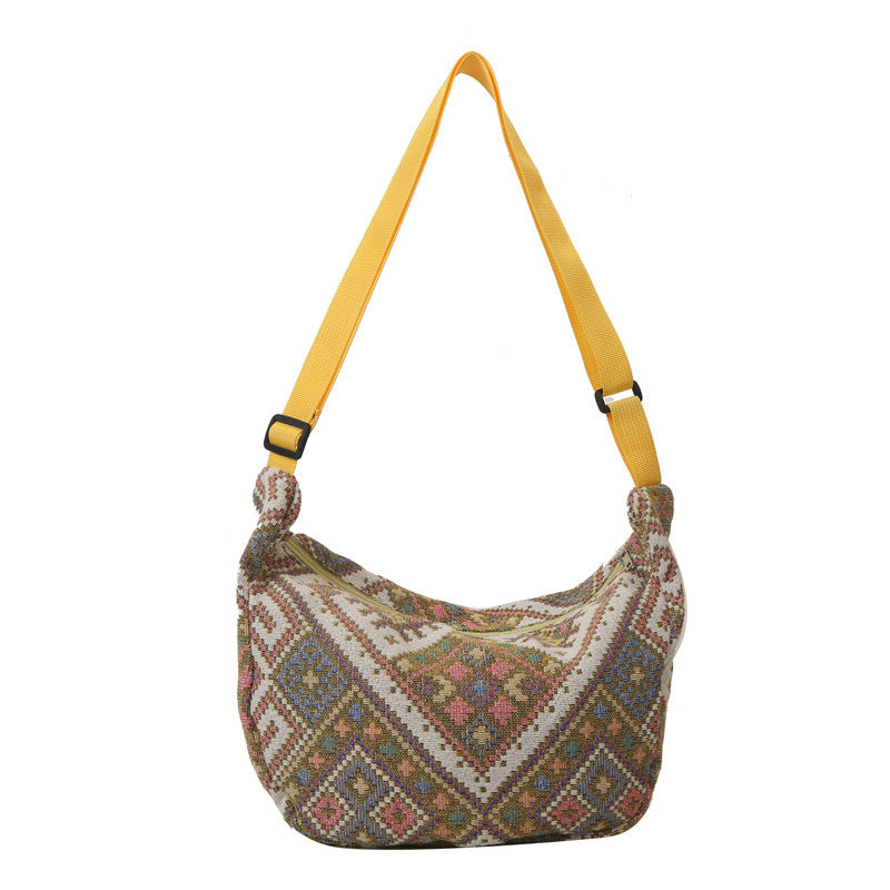 Women's National Fashion Ethnic Style Dumpling Color Crossbody Bags