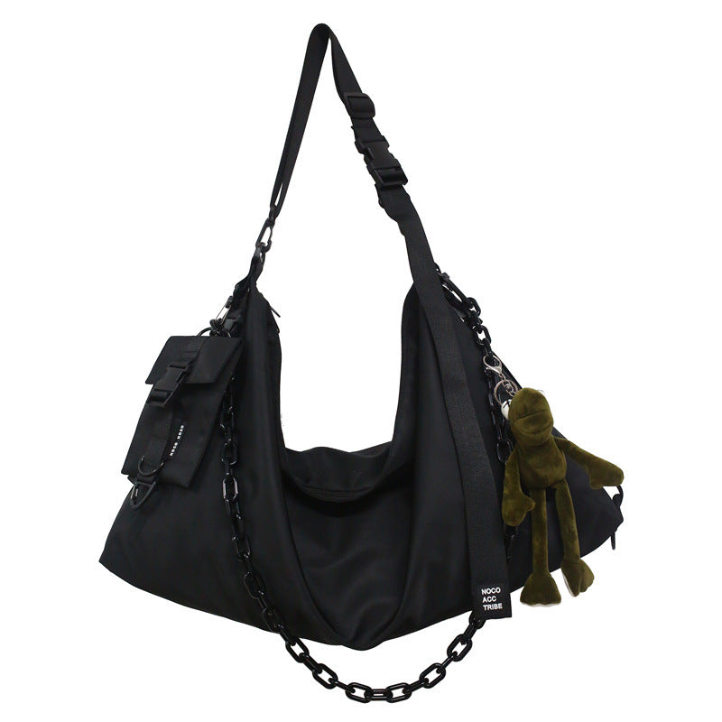 Women's & Men's & Large Capacity Style Cool Frock In Black Crossbody Bags
