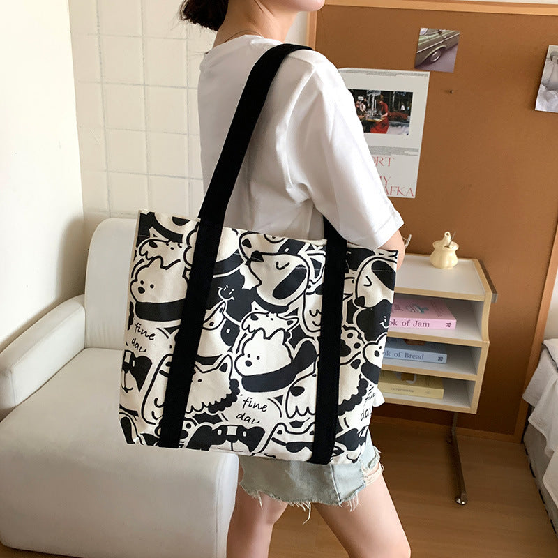 Fashion Canvas Simple Large Capacity Commuter Shoulder Bags