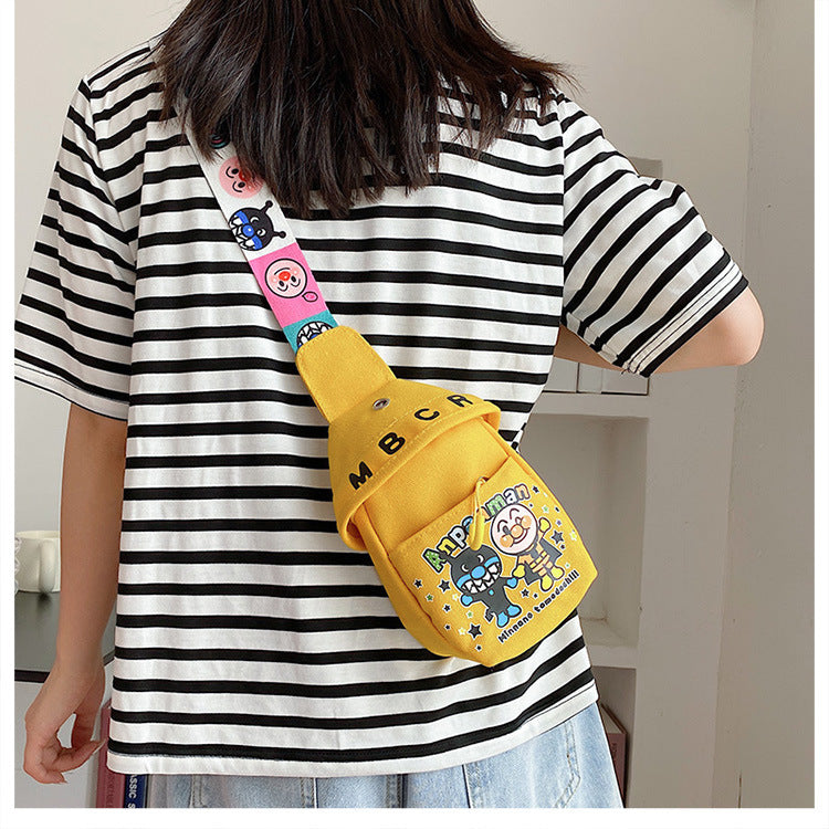 Cute Bread Superman Boys Hot Cartoon Crossbody Bags